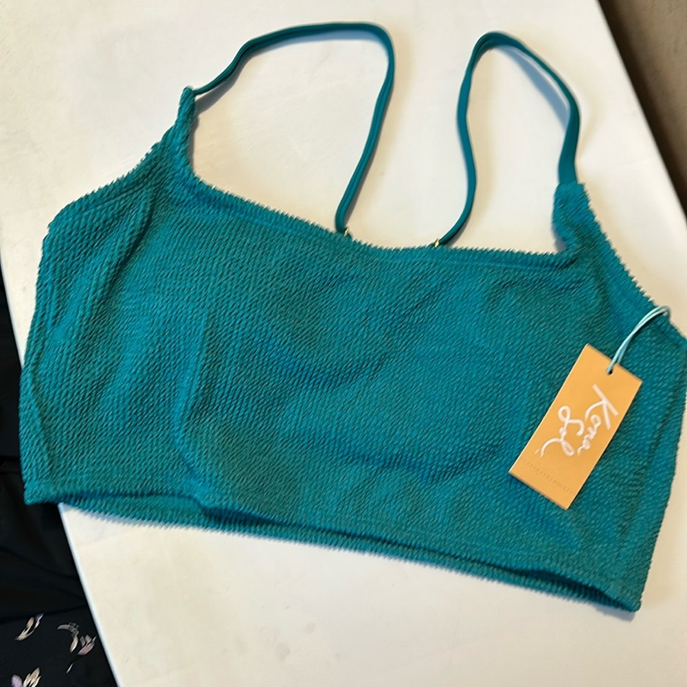 Kona Sol Swimsuit top – teal, size large  (12-14) NWT